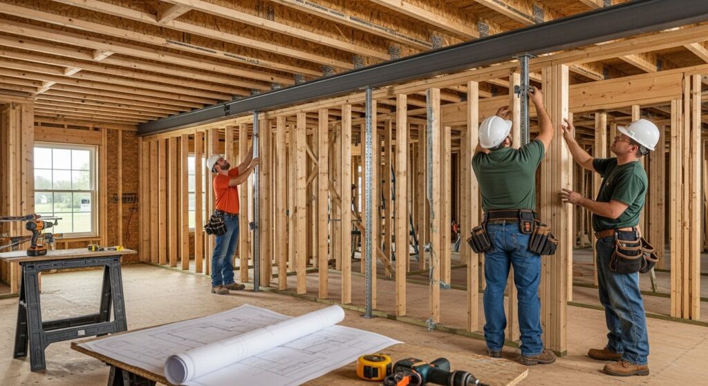 open concept framing load bearing walls Arkansas