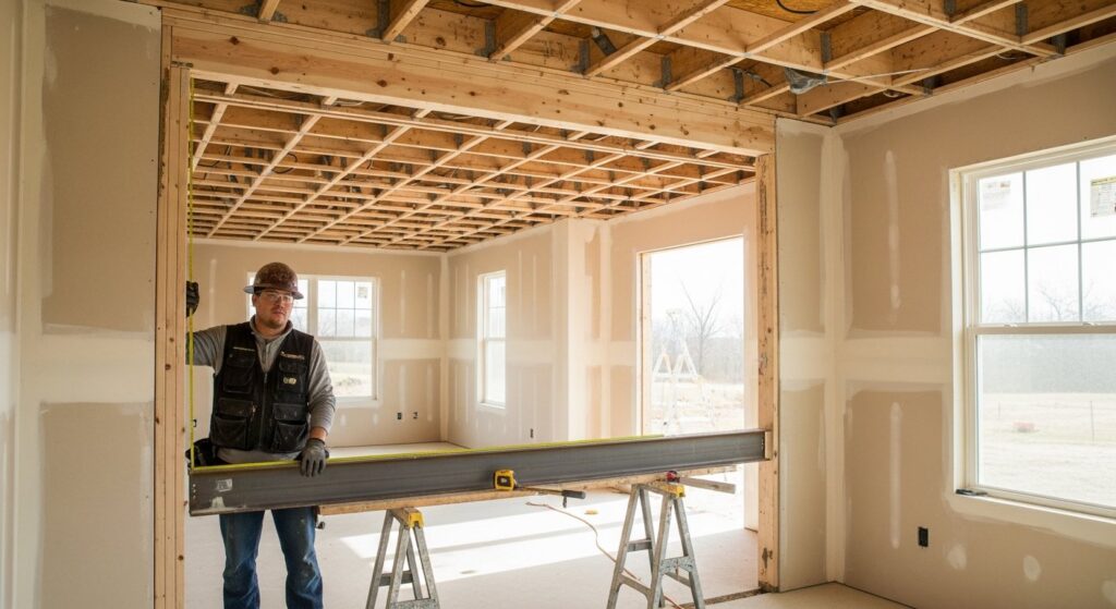 open concept framing load bearing wall removal Arkansas
