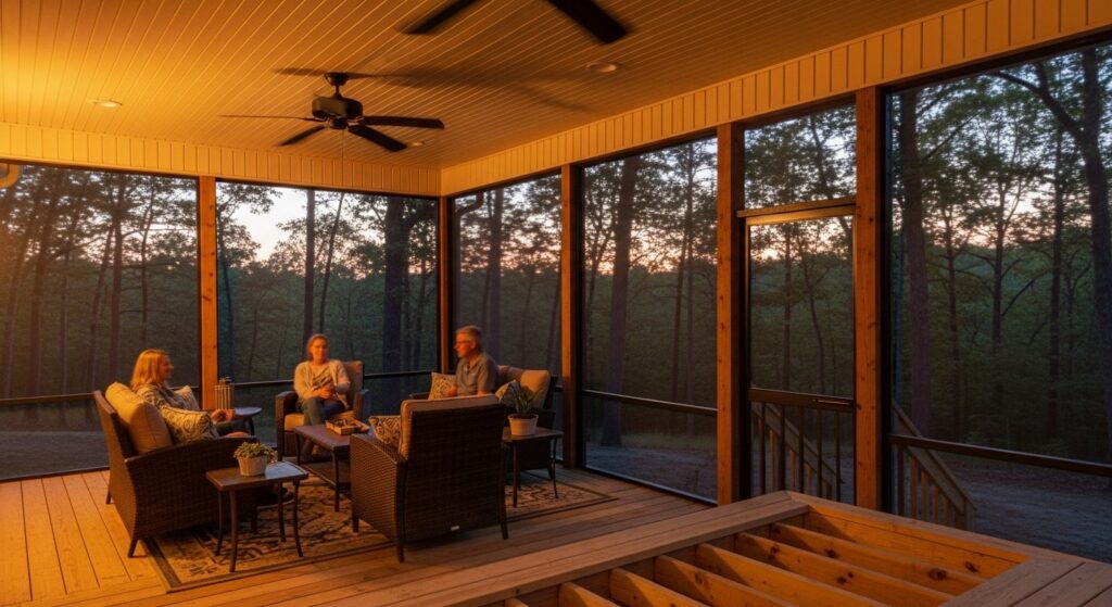 screened porch addition Arkansas outdoor living