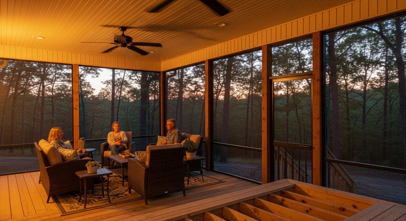 screened porch addition Arkansas outdoor living