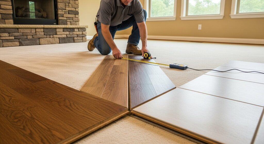 living room flooring options hardwood laminate tile Arkansas