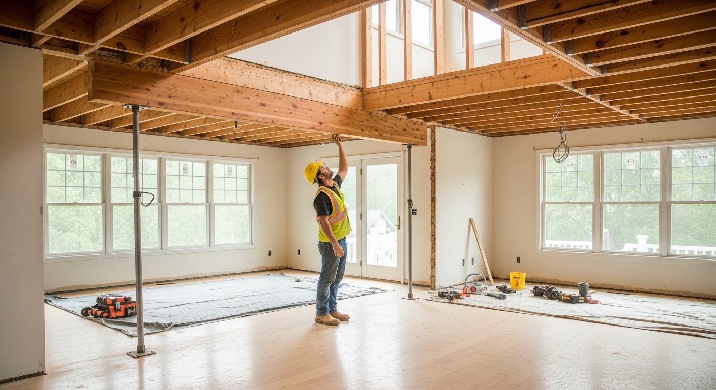 open concept framing load bearing wall removal Batesville