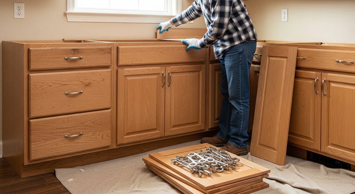 kitchen cabinet refacing vs replacing Batesville Arkansas