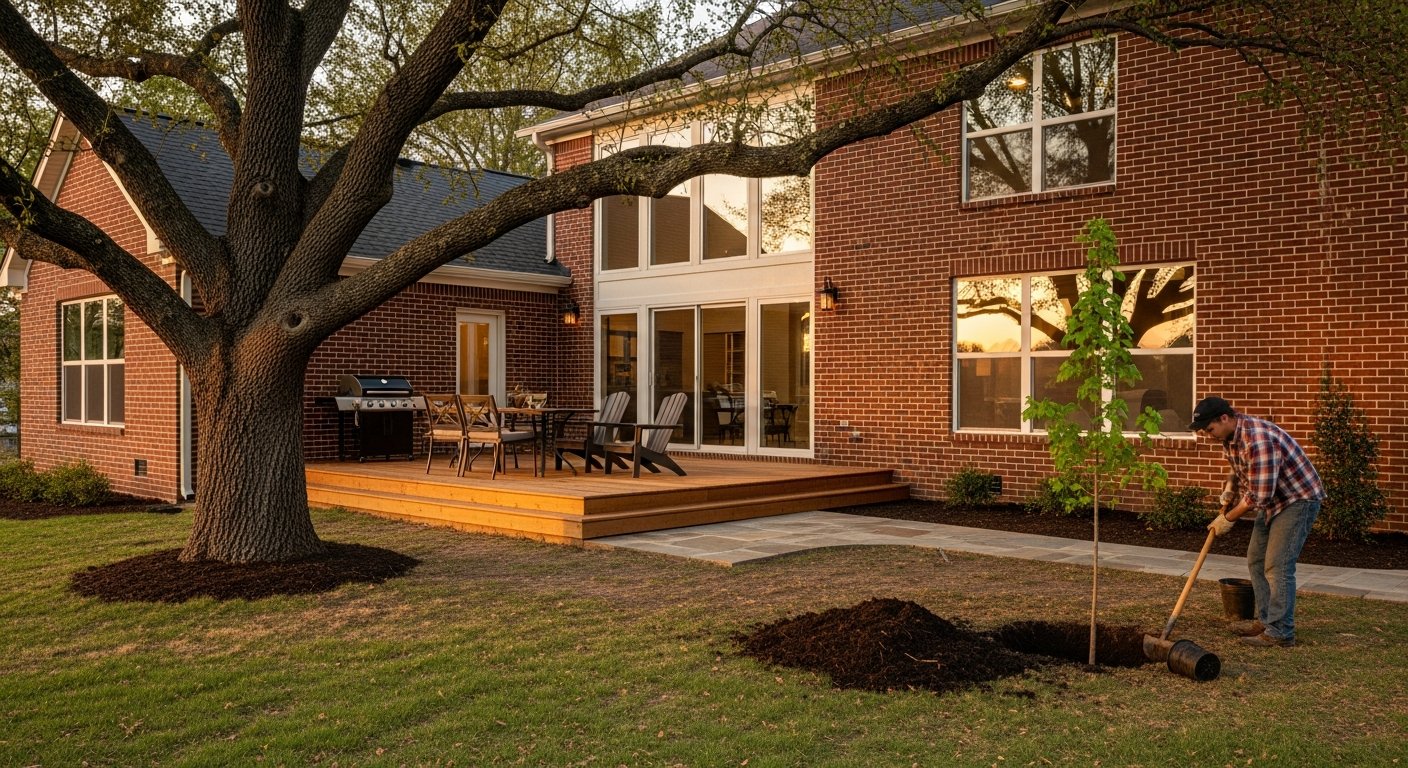 tree selection planting property value Batesville Arkansas
